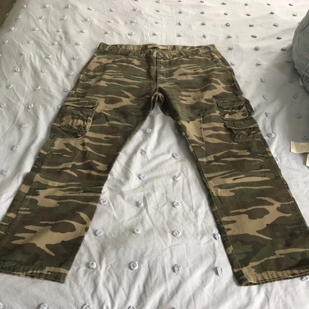 Two Wrangler Jeans Co. Cargo Camo Pants